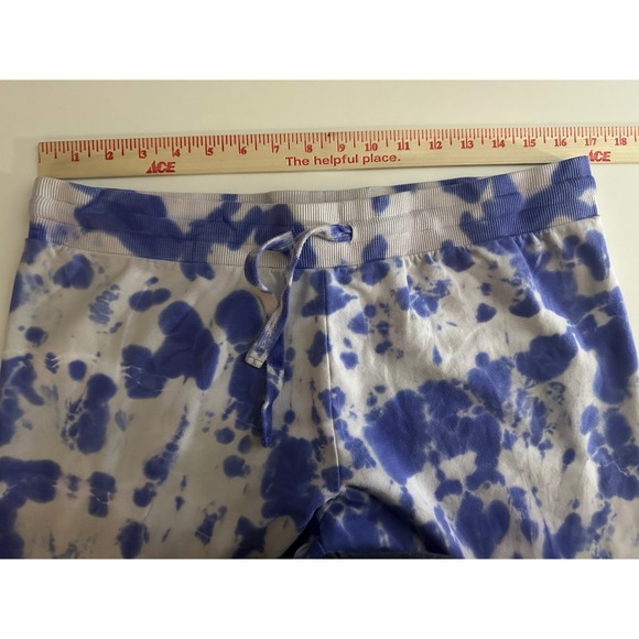 Spiritual Gangster Laguna Tie Dye Joggers Sweatpants Sz L Blue & White Stretchy - Picture 6 of 11